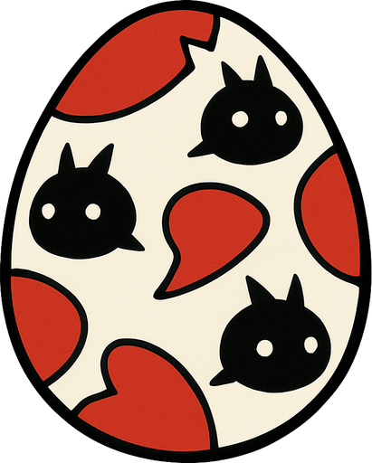 Digi huevo con el patron clasico de Punimon.
In-Game asset.  2d.  High contrast.  No shadows