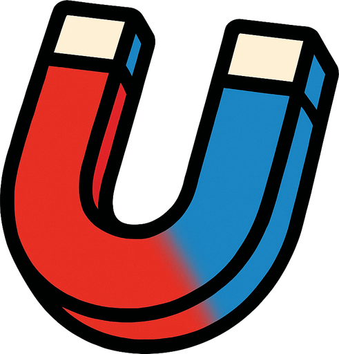 u magnet.
In-Game asset.  2d.  High contrast.  No shadows