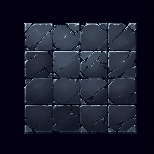 Dark slate tile.
Single Game Texture. In-Game asset. 2d. Blank background. High contrast. No shadows.