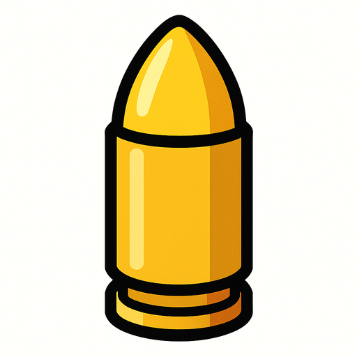 Sarı mermi olsun.
In-Game asset.  2d.  High contrast.  No shadows