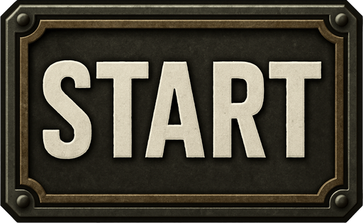 boton de inicio al estilo hoi4.
In-Game asset.  2d.  High contrast.  No shadows