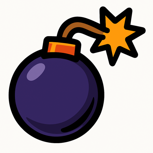 bomb.
In-Game asset.  2d.  High contrast.  No shadows