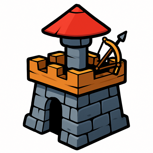 archerTower.
In-Game asset.  2d.  High contrast.  No shadows