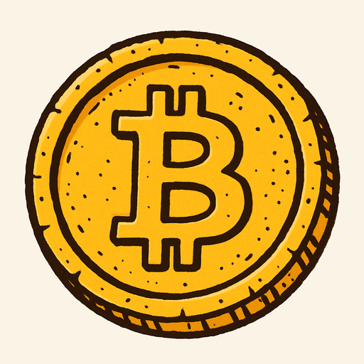 bitcoin sembollü sarı eski madeni para.
In-Game asset.  2d.  High contrast.  No shadows