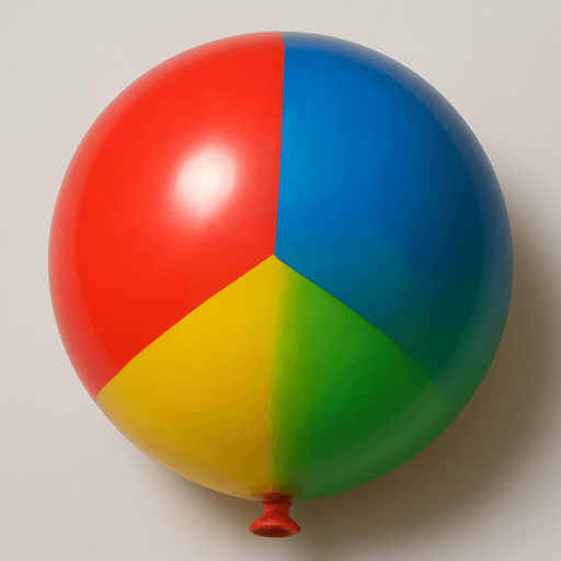 Renkli yuvarlak Balon, üstten görünüm, Gerçekçi, yazısız..
In-Game asset.  High contrast.  No shadows