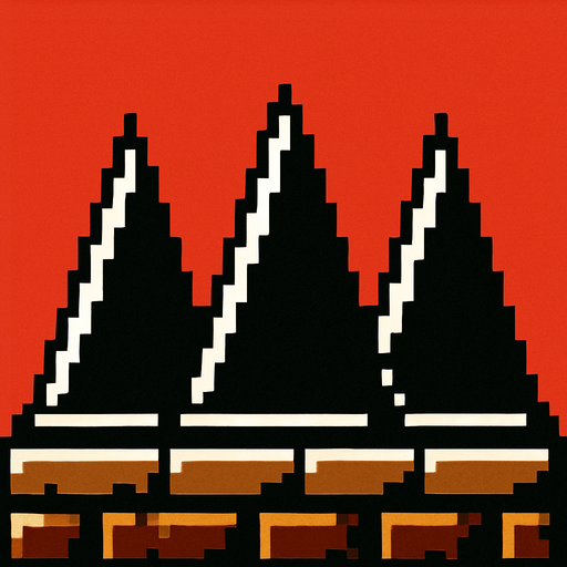 Mario style spikes NES..
High contrast