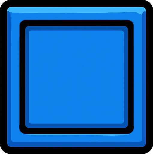 a simple square that looks nice blue block.
In-Game asset.  2d.  High contrast.  No shadows