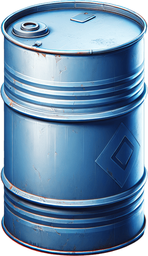 gasoline barel.
Single Game Texture. In-Game asset. 2d. Blank background. High contrast. No shadows.