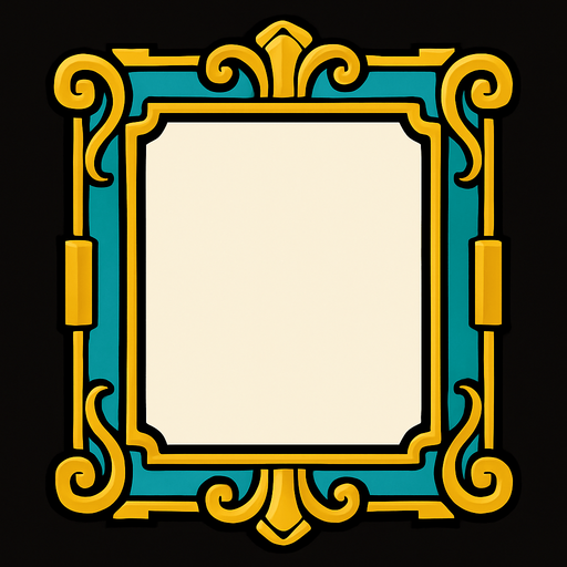 Frame.
In-Game asset.  2d.  High contrast.  No shadows