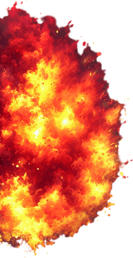 some fire particles Single Game Texture. In-Game asset. 2d. Blank background. High contrast. No shadows.