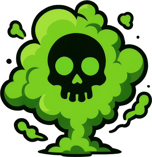 the green fatal gas.
In-Game asset.  2d.  High contrast.  No shadows. real