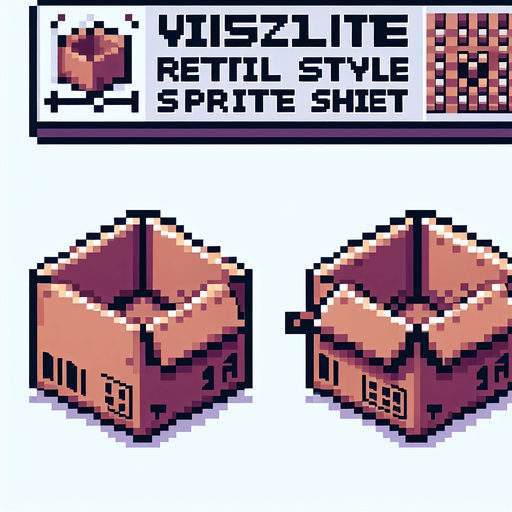 2 Delivery box : open and closed.
Retro gaming style. Sprite sheet 1x2. High Definition
