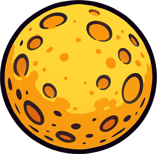 Moon.
In-Game asset.  2d.  High contrast.  No shadows