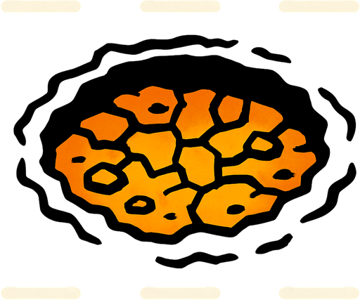 road pothole.
In-Game asset.  2d.  High contrast.  No shadows