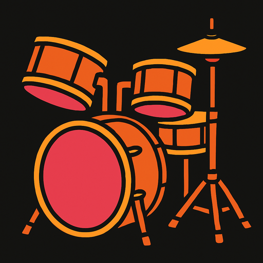 Drums.
In-Game asset.  2d.  High contrast.  No shadows