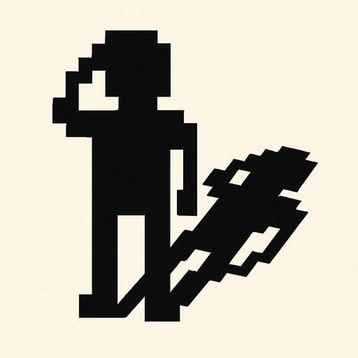 sombra mimica de pixeles.
In-Game asset.  2d.  High contrast.  No shadows
