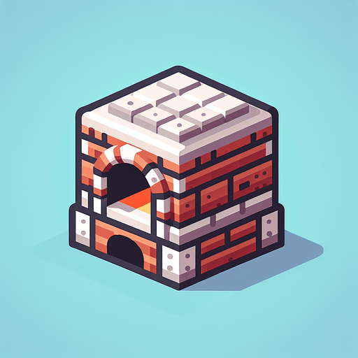 Fırın.
Single Game Texture.  In-Game asset.  2d.  Blank background.  High contrast.  No shadows