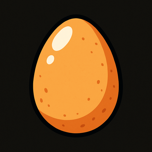 Yumurta.
In-Game asset.  2d.  High contrast.  No shadows