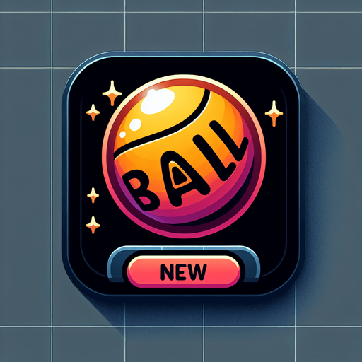 New ball button.
Single Game Texture. In-Game asset. 2d. Blank background. High contrast. No shadows.