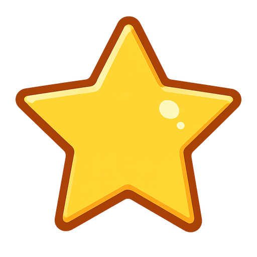 Star.
In-Game asset.  2d.  High contrast.  No shadows