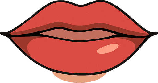 An anime womans mouth. Just mouth..
In-Game asset.  2d.  High contrast.  No shadows