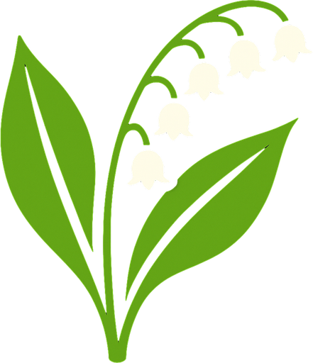 Lily of the Valley.
In-Game asset.  2d.  High contrast.  No shadows