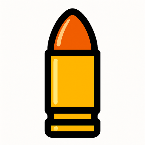 Bullet.
In-Game asset.  2d.  High contrast.  No shadows