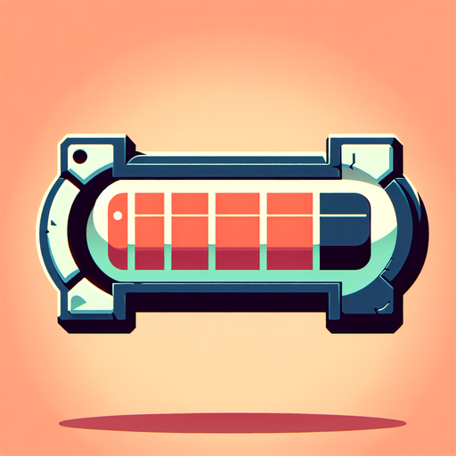 A power bar Single Game Texture. In-Game asset. 2d. Blank background. High contrast. No shadows.