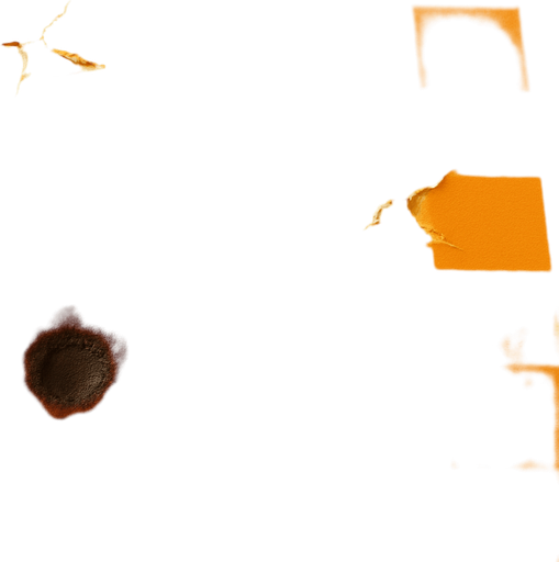 Add small tears in two places and a burn mark in one place.