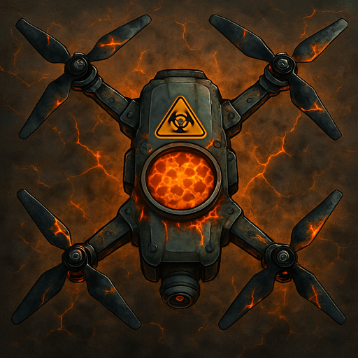toxic lava bomber drone top view