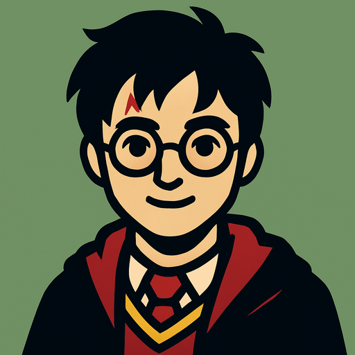 harry potter.
In-Game asset.  2d.  High contrast.  No shadows
