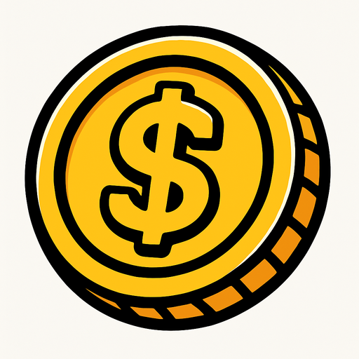 coin.
In-Game asset.  2d.  High contrast.  No shadows