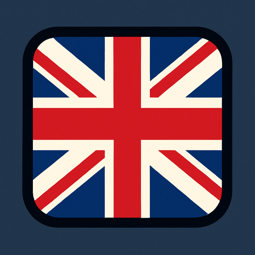 Иконка английского языка флаг без текста
In-Game asset.  2d.  High contrast.  No shadows