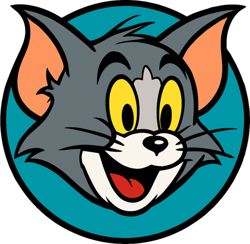 Tom ve Jerry kısmından Tom'un yuvarlak kafasını oluştur.
In-Game asset.  High contrast.  No shadows