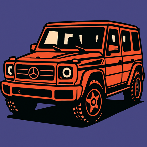 Mercedes g class.
In-Game asset.  2d.  High contrast.  No shadows