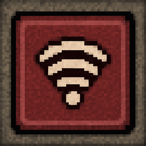 Botón de líneas curvas en total 3 pixeleado.
In-Game asset.  2d.  High contrast.  No shadows
