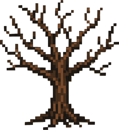 kurumuş ağaç ekle pixel şeklinde.
In-Game asset.  2d.  High contrast.  No shadows