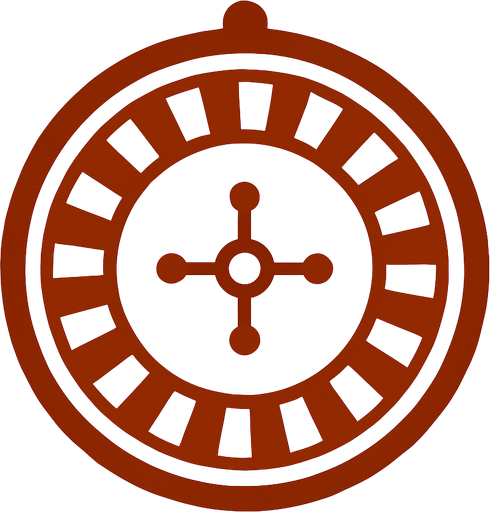 Dark orange circular minimalist roulette.
In-Game asset.  2d.  High contrast.  No shadows