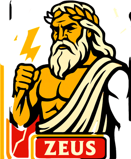 zeus card.
In-Game asset.  2d.  High contrast.  No shadows