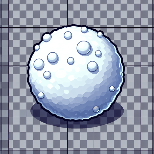 Kar topu.
Single Game Texture. In-Game asset. 2d. Blank background. High contrast. No shadows.