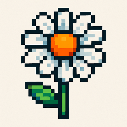 margarita de pixeles.
In-Game asset.  2d.  High contrast.  No shadows