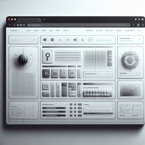 A clean and functional browser UI displaying an illegal hacking website. The page uses a light, minimalist theme with a subtle grey and white color palette to mimic a legitimate site. The main content area features a grid layout of discreetly labeled icons, each representing hacking tools, scripts, or encrypted data for sale, blending in as if it were a professional tech page.

In the top-left corner, a small visual cue, such as an encrypted symbol or a faintly styled link, hints at the site's true purpose without drawing too much attention. The interface is designed to look deceptively ordinary, with clean lines, clear fonts, and minimal decorative elements, giving the appearance of a legitimate web application while concealing its illicit nature.
Single Game Texture. In-Game asset. 2d. Blank background. High contrast. No shadows.