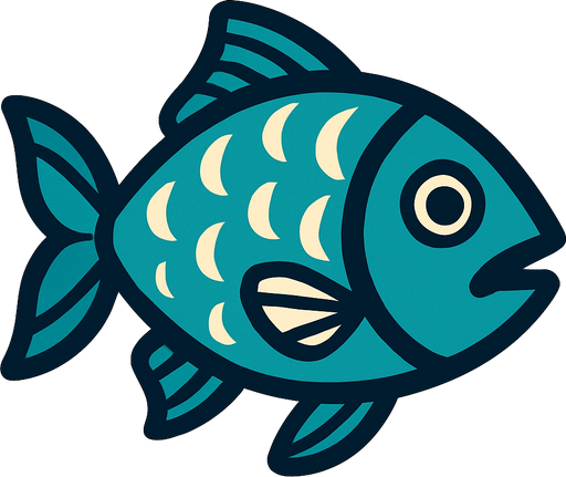 balık resmi.
In-Game asset.  2d.  High contrast.  No shadows