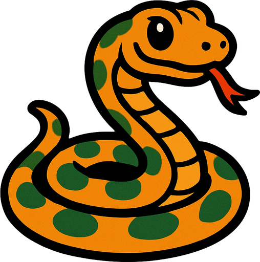 snake.
In-Game asset.  2d.  High contrast.  No shadows