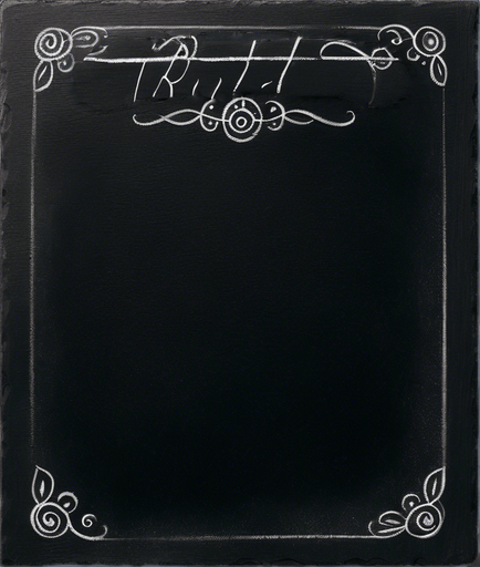 "RULES" handwritten in chalk