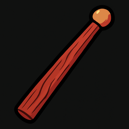 davul çubuğu.
In-Game asset.  2d.  High contrast.  No shadows