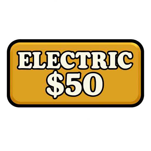 Make button gold and change text to say 'Electric $50'