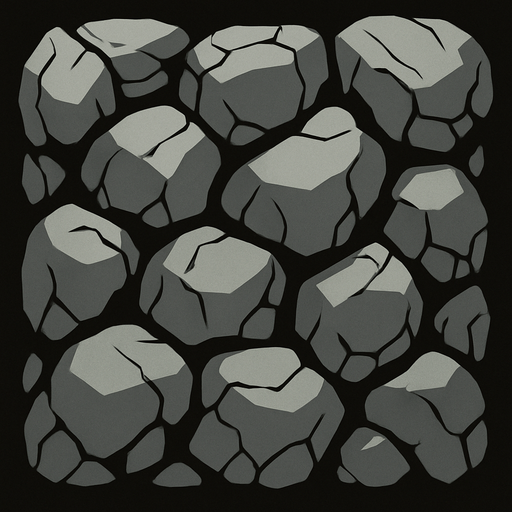 Muro de piedras tipo cueva.
In-Game asset.  2d.  High contrast.  No shadows