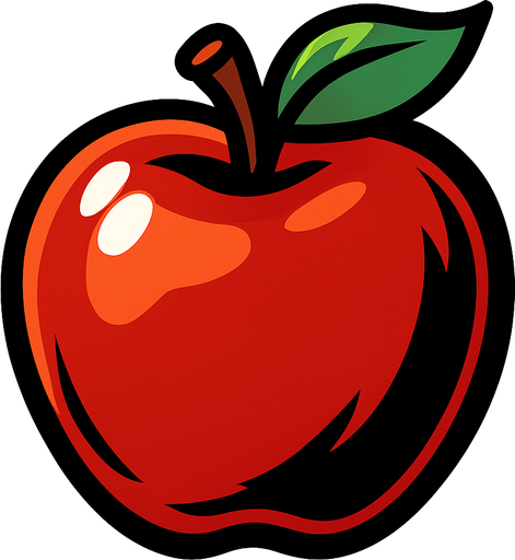 Manzana.
In-Game asset.  2d.  High contrast.  No shadows