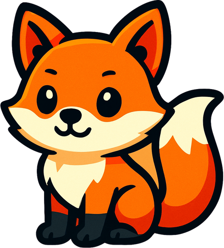 Animated, fox, cute,.
In-Game asset.  2d.  High contrast.  No shadows